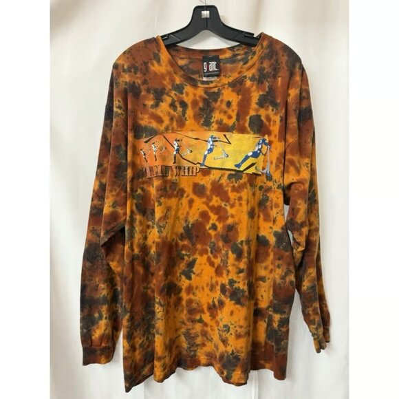 Vintage Giant Tag Shirt Orange Tiedye Scooter Kick Flip Graphic Tee Large - Picture 1 of 5